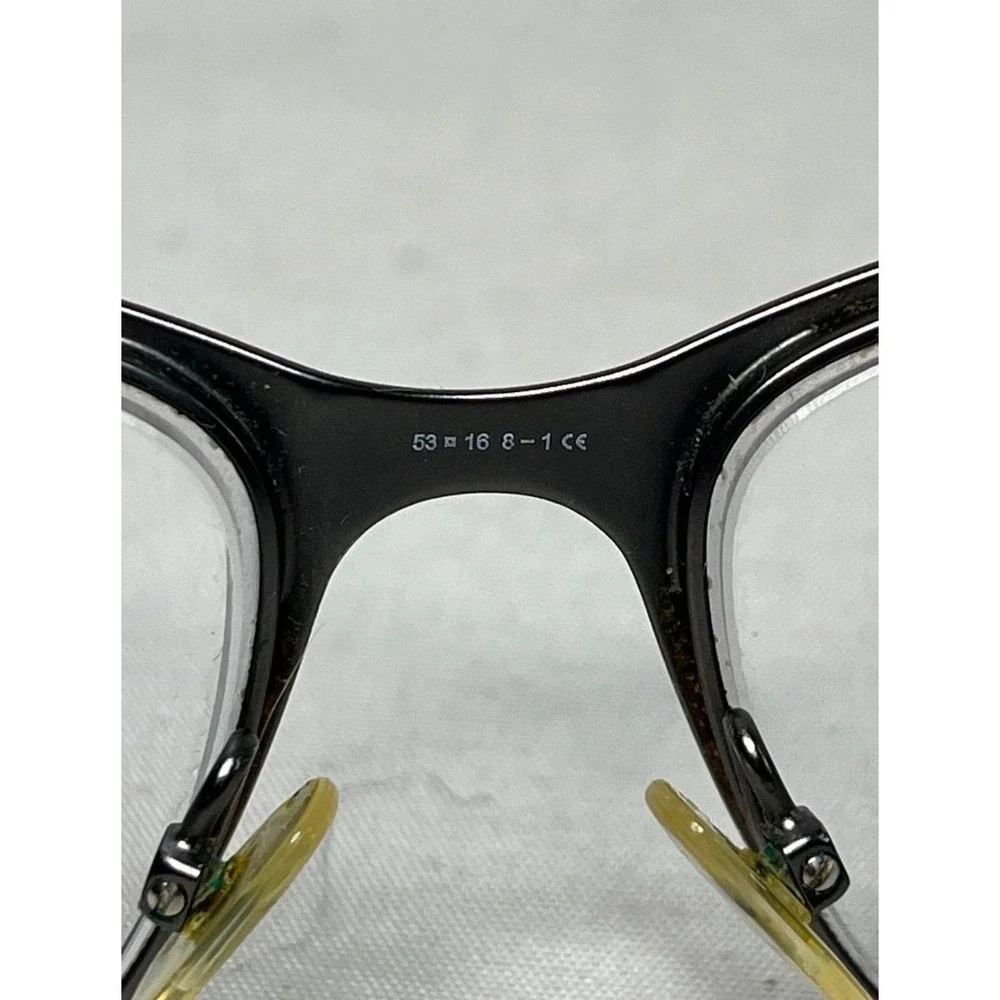 Fendi Zucca Monogram Cat Eye Glasses Frames Black Silver Made in Italy 53-16